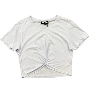 NWT DKNY Jeans Twist Front Slub Knit Top